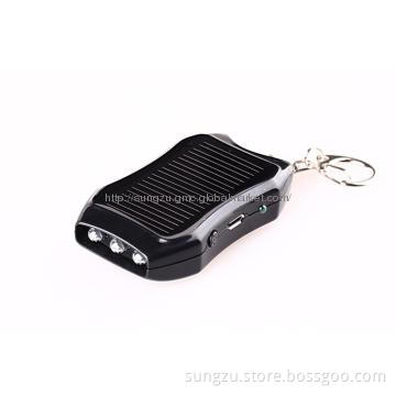Mini Solar Charger Keychain Flashlight